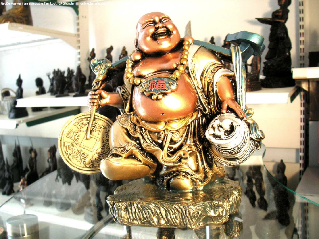Chinesische Gl&uuml;ck bringender Buddha Staue